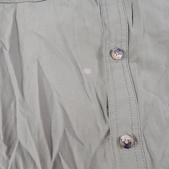 GH Bass Co Explorer Mens Large Olive Green Shirt Short Sleeve Button Down Hiking - Picture 7 of 11